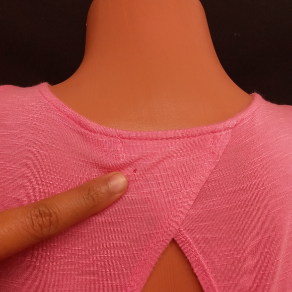1X Sexy Ambiance apparel pink open back blended sleeveless top - Picture 4 of 9